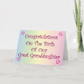 Onze grootdochter kaart (Voorkant)