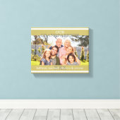 Onze grootouders Foto met GrandChildren Names Canvas Afdruk (Insitu (Houten vloer))