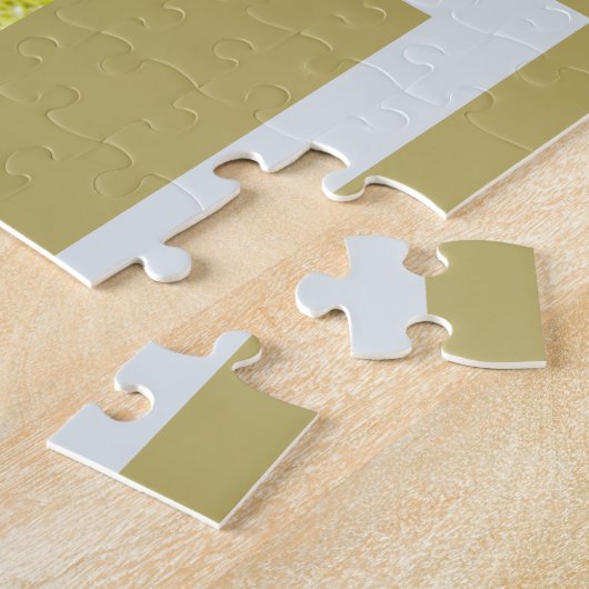Onze grootouders Fotonamen Puzzel Gouden Rand Legpuzzel (Zijkant)