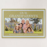 Onze grootouders Fotonamen Puzzel Gouden Rand Legpuzzel<br><div class="desc">Onze grootouders fotopuzzel. Gouden rand.</div>