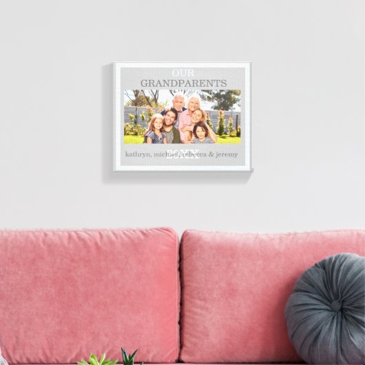 Onze grootouders met kleinkinderen Foto Canvas Afdruk (Insitu (Woonkamer))