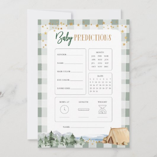 Onze grootste avontuur Baby shower Baby voorspelli Kaart (Voorkant)