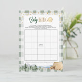 Onze grootste avontuur Baby shower bingo spel Kaart (Staand voorkant)