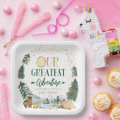 Onze grootste avontuur Baby shower Borden Papieren Bordje (Feest)