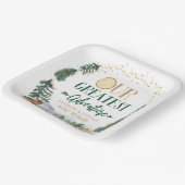 Onze grootste avontuur Baby shower Borden Papieren Bordje (Gebogen)