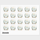 Onze Grootste Avontuur Baby Shower Vierkante Sticker (Vel)