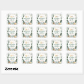 Onze Grootste Avontuur Baby Shower Vierkante Sticker (Vel)