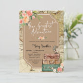 Onze Grootste Avontuur Bruids Douche Uitnodiging (Staand voorkant)