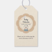 Onze Grootste Avontuur Neutrale Cute Baby Shower Cadeaulabel (Achterkant)