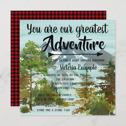 Onze grootste Baby shower-avonturen Kaart (Voorkant / Achterkant)