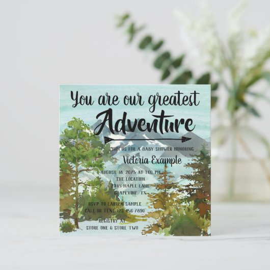 Onze grootste Baby shower-avonturen Kaart (Staand voorkant)