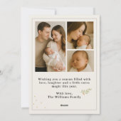Onze Grootste Cadeau Baby Aankondiging Kerstkaart (Achterkant)