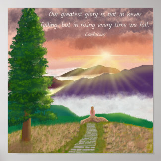 Onze grootste glorie is niet in nooit vallen... poster