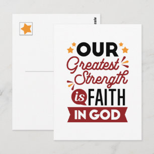 Onze Grootste Kracht Is Het Geloven in God Citaat Briefkaart