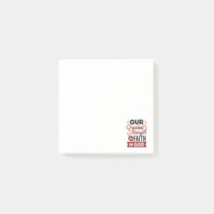 Onze Grootste Kracht Is Het Geloven in God Citaat Post-it® Notes