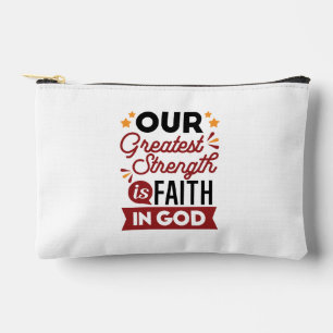 Onze Grootste Kracht Is Het Geloven in God Spreuk Etui