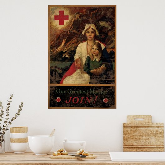 Onze grootste moeder doet mee met het Rode Kruis Poster (Keuken)