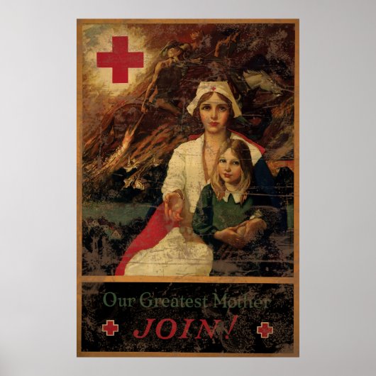 Onze grootste moeder doet mee met het Rode Kruis Poster (Voorkant)