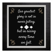 Onze Grootste Roem - Confucius citaat = kunstprint Perfect Poster (Voorkant)