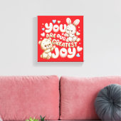 Onze Grootste Vreugde Liefdevolle Boodschap voor K Canvas Afdruk (Insitu (Woonkamer))