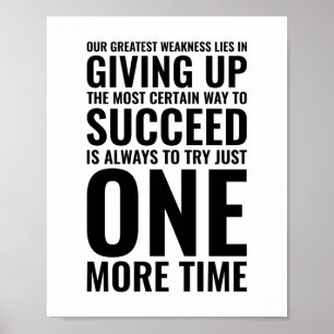 Onze grootste zwakte Motivatie prijsopgave Poster