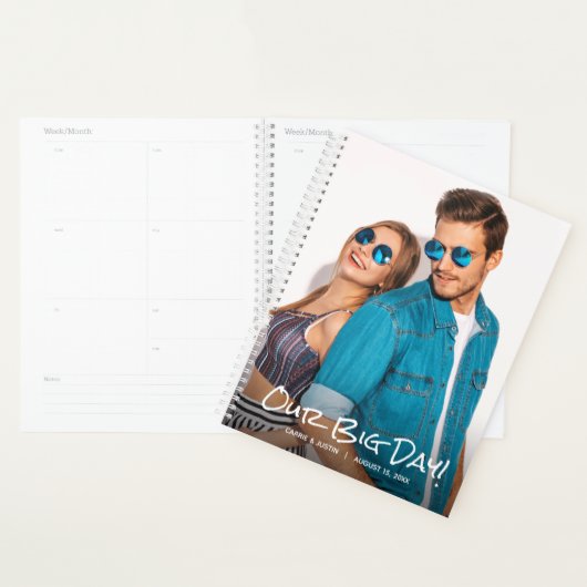 Onze Grote Dag Aangepaste Foto Trouw Planner (Display)