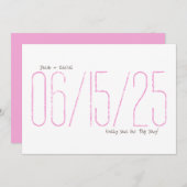 Onze Grote Dag Bewaar de Datumkaart Kaart (Voorkant / Achterkant)