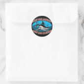 Onze haaien opslaan ronde sticker (Tas)