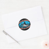 Onze haaien opslaan ronde sticker (Envelop)