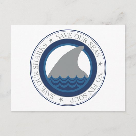 onze haaien redden briefkaart (Voorkant)