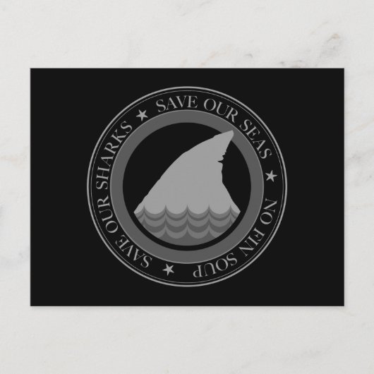 onze haaien redden briefkaart (Voorkant)