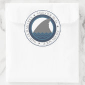 onze haaien redden ronde sticker (Tas)