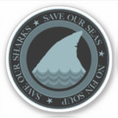onze haaien redden sticker (Voorkant)
