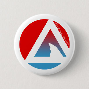 onze haaienstelen redden ronde button 5,7 cm