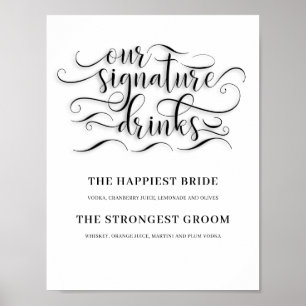 Onze handtekening Drink de balie van de Bieden van Poster