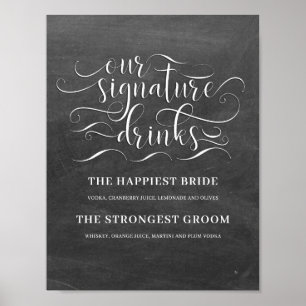 Onze handtekening Drink de balie van de Bieden van Poster