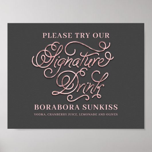 Onze handtekening van de Drink van de Brekboog van Poster (Voorkant)