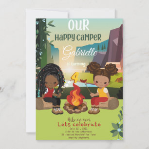 Onze Happy Camper Birthday Invitation Kaart