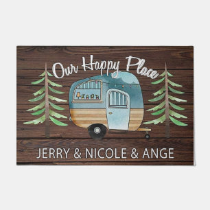 Onze Happy Camping Place vloerkleed, Camper Gift D Deurmat
