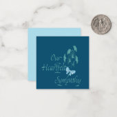 Onze hartelijke deelneming notitiekaartje (Voorkant / Achterkant in situ)