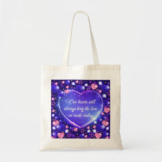 Onze harten houden de liefde canvas tas (Voorkant)