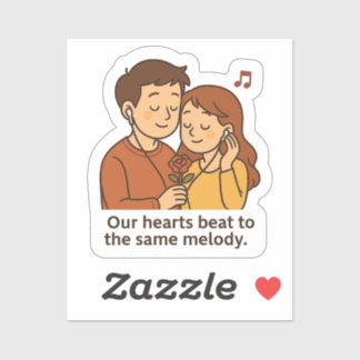 Onze harten kloppen samen sticker
