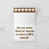 Onze Harten met 8 bits in Chocolade danken u Bedankkaart (Binnen)