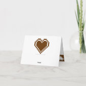 Onze Harten met 8 bits in Chocolade danken u Bedankkaart (Achterkant)
