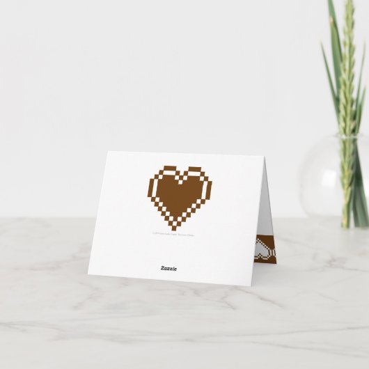 Onze Harten met 8 bits in Chocolade danken u Bedankkaart (Achterkant)