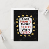 Onze harten waren van goud Wenskaart Kaart (Voorkant / Achterkant in situ)