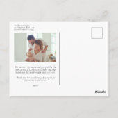 Onze harten werden groter, Baby Geboorteaankondigi Briefkaart (Achterkant)