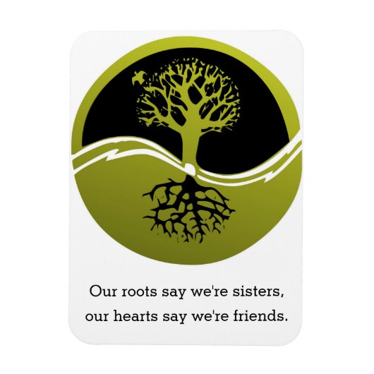 Onze harten zeggen dat we vrienden zijn magneet (Verticaal)