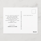 Onze harten zijn Full Photo Wedding Dank u Briefkaart (Achterkant)