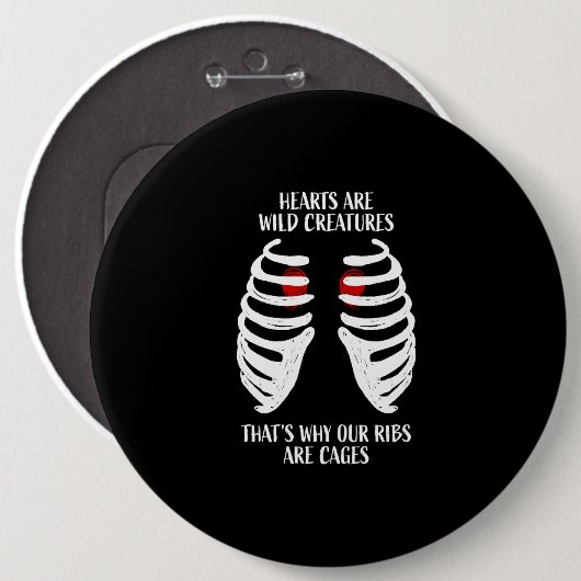 Onze harten zijn wilde creaties ronde button 6,0 cm (Voorkant /achterkant)